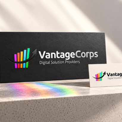 VantageCorps Rainbow Branding Mockup